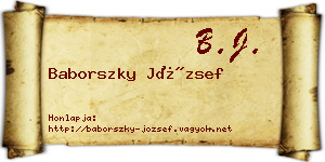 Baborszky József névjegykártya