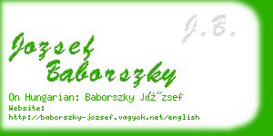 jozsef baborszky business card